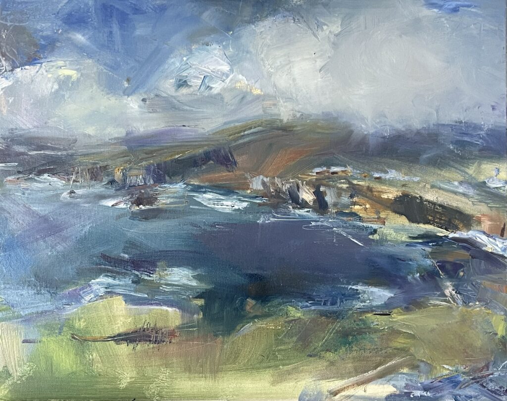 An impressionist painting of the Irish coast. Credit: Anne Carty
